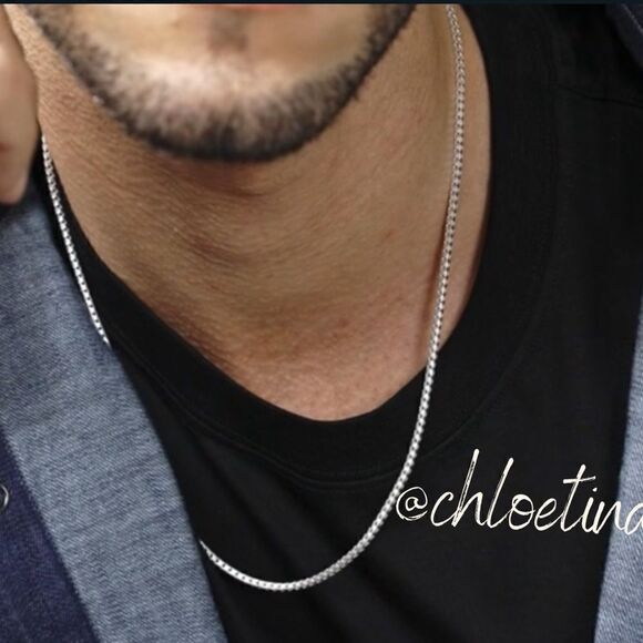 NEW Solid 925 Sterling Silver Franco Square Box Link Chain Necklace 20” - Picture 9 of 12